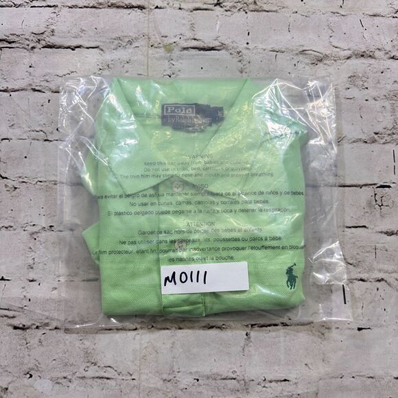 Ralph Lauren Golf Polo Men’s Shirt Sz.Large Lime Green Short‎ Sleeve Custom Fit - Picture 10 of 10